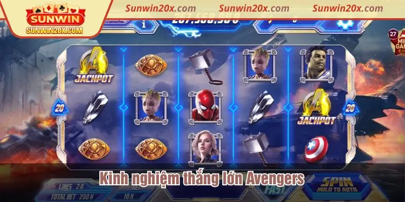 Kinh nghiệm thắng lớn trò chơi Avengers