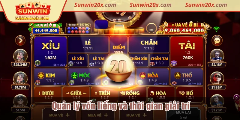 Quản lý vốn liếng và thời gian giải trí