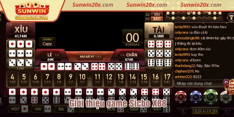 Sicbo X88 là phiên bản xúc xắc livestream thú vị